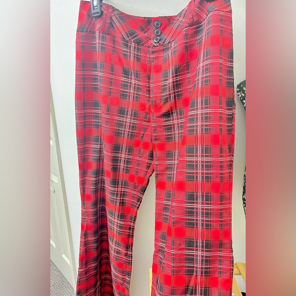 Wild Fable Red Plaid Boot Cut Pants